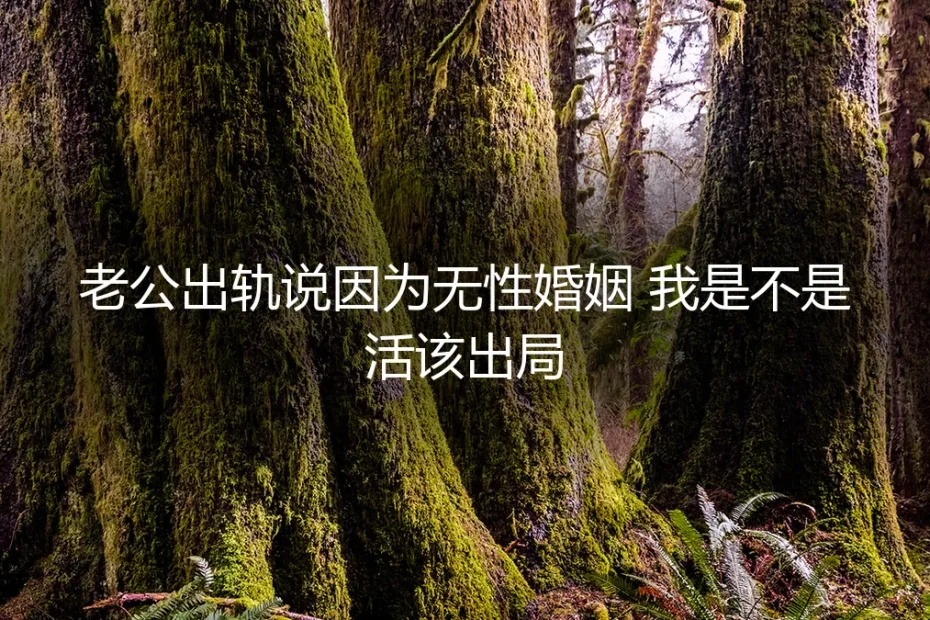 当无性婚姻的疮疤被出轨撕开：我是否活该出局？