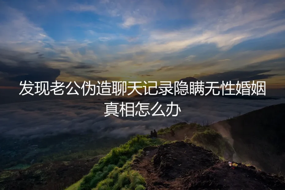 发现伴侣伪造聊天记录隐瞒无性婚姻真相：如何应对信任与现实的全面崩塌