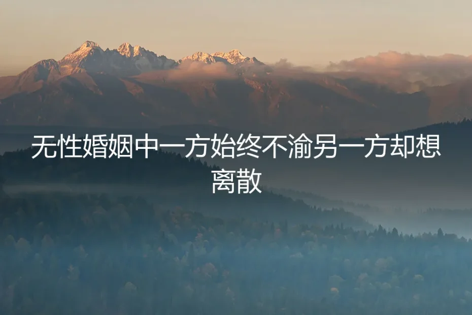 当忠诚成为枷锁：一场无性婚姻里的单方坚守与离散渴望