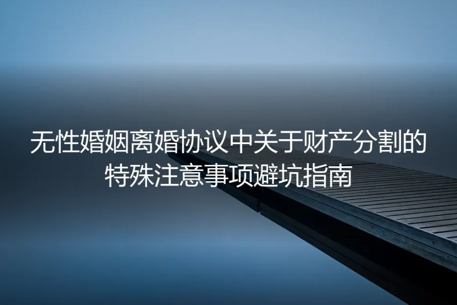 无性婚姻离婚协议中关于财产分割的特殊注意事项避坑指南