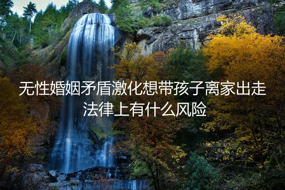 无性婚姻矛盾激化：想带孩子离家出走，法律上有什么风险？