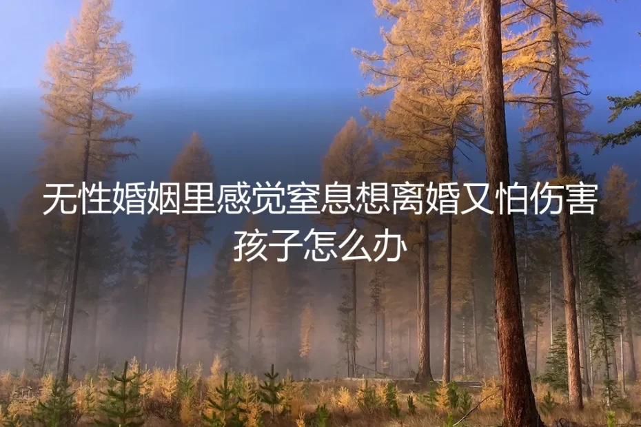 无性婚姻窒息想离婚，如何将对孩子的伤害降到最低？
