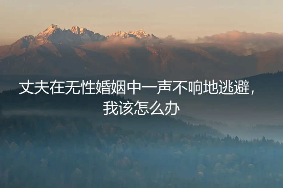 丈夫在无性婚姻中一声不响地逃避,我该怎么办?一位妻子的真实困境与破局之路