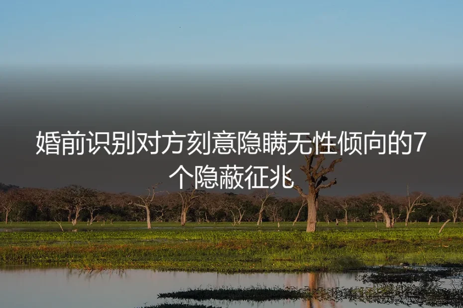 无性婚姻婚前避坑保姆级指南：识别对方刻意隐瞒无性倾向的7个隐蔽征兆
