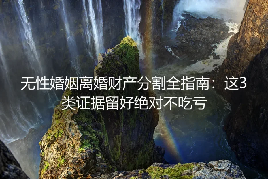 无性婚姻离婚财产分割全指南：这3类证据留好绝对不吃亏