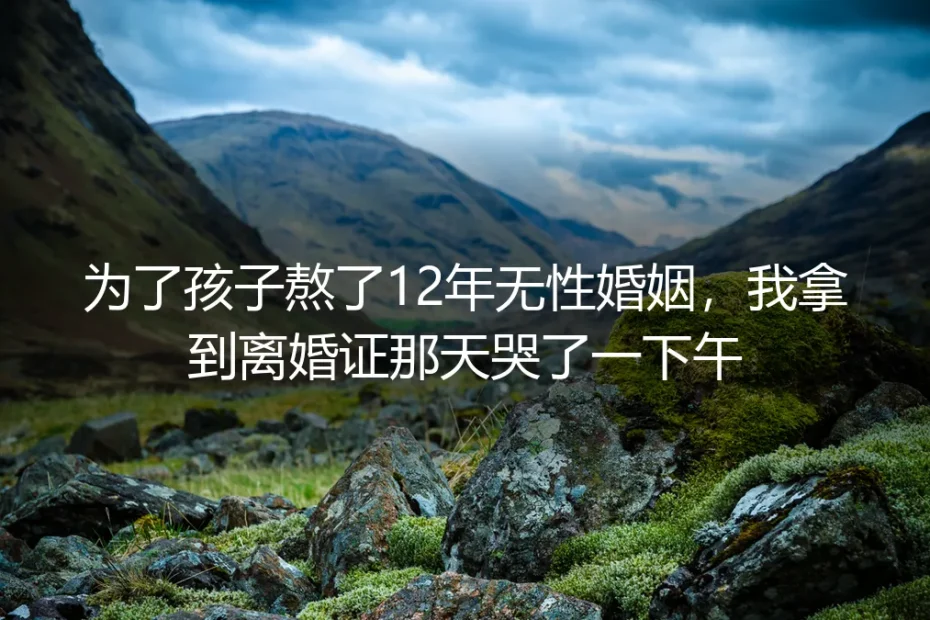 为了孩子熬了12年无性婚姻，我拿到离婚证那天哭了一下午
