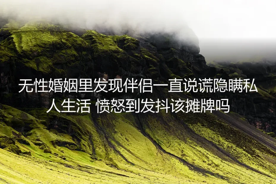 无性婚姻发现伴侣长期说谎隐瞒私人生活：愤怒到发抖时该摊牌吗？深度答疑
