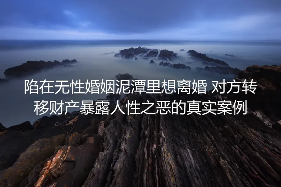 陷在无性婚姻泥潭想离婚，撞见对方转移财产才懂枕边人的人性之恶