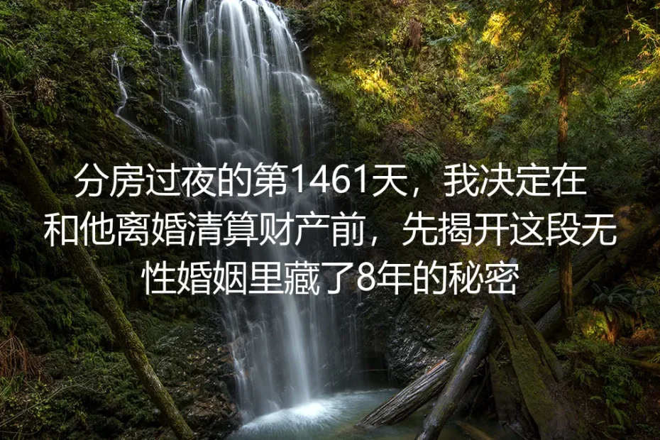 分房1461天，清算财产前我揭开了无性婚姻藏了8年的秘密