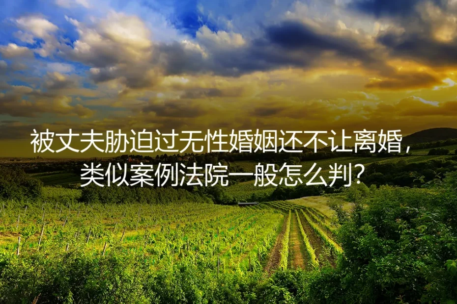 被丈夫胁迫过无性婚姻还不让离？法院裁判规则与破局指南
