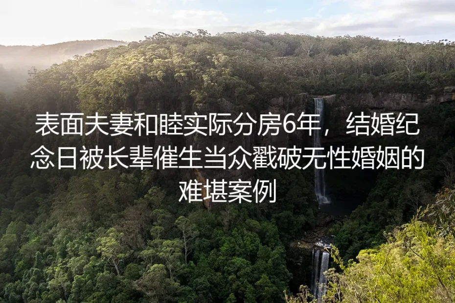 结婚纪念日被催生戳破真相:分房6年的表面和睦,藏着无性婚姻的赤裸难堪