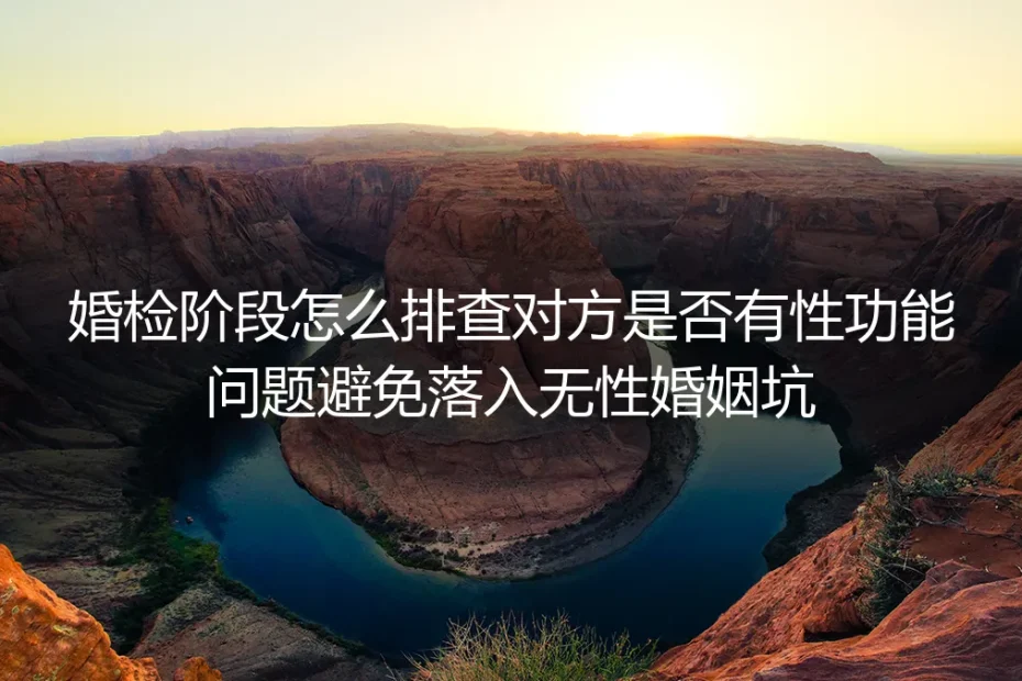 婚检阶段排查性功能问题实操指南:避免被动落入无性婚姻的保姆级避坑手册