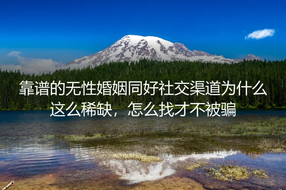 无性婚姻找同好实操避坑指南:靠谱渠道为什么少?怎么找不被骗?