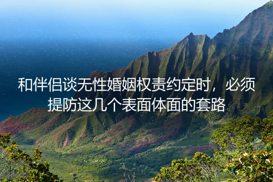 和伴侣谈无性婚姻权责约定保姆级避坑指南：必须提防的表面体面套路