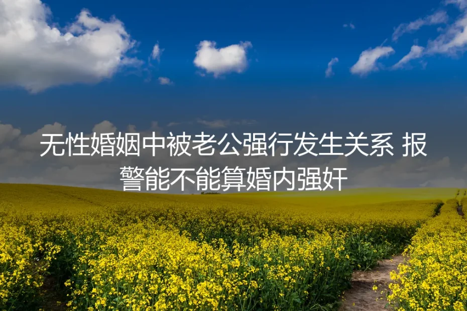 无性婚姻遭丈夫强行发生关系算婚内强奸吗？4个核心问题讲透法律边界与现实应对