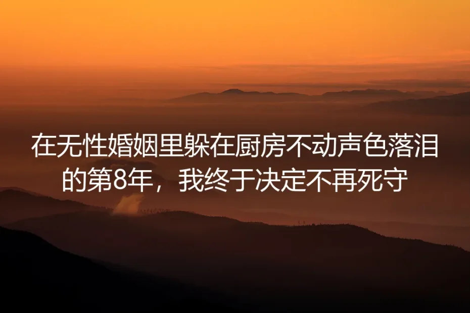 在无性婚姻里躲在厨房不动声色落泪的第8年,我终于决定不再死守