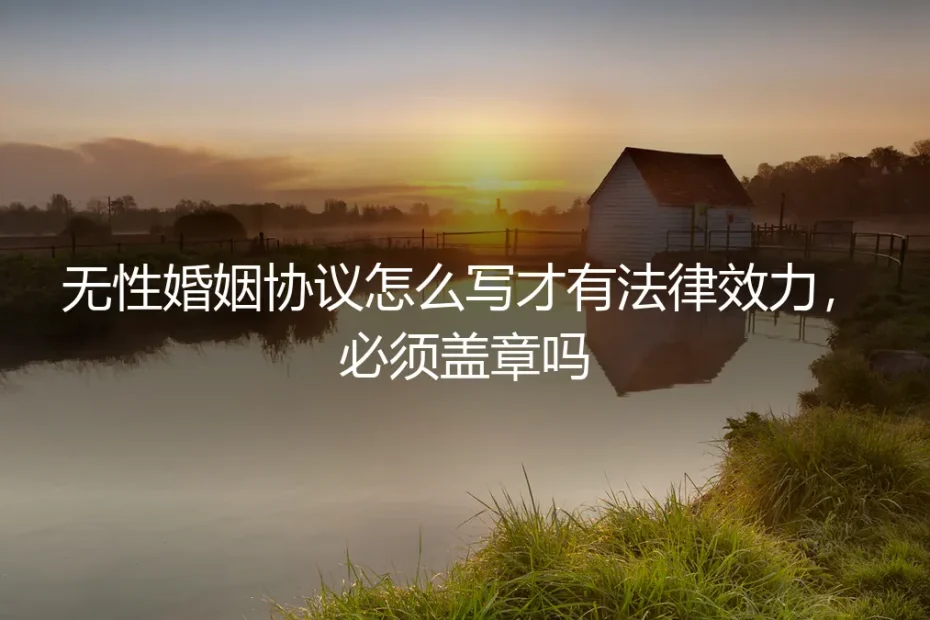 无性婚姻协议怎么写才有法律效力？保姆级实操避坑指南