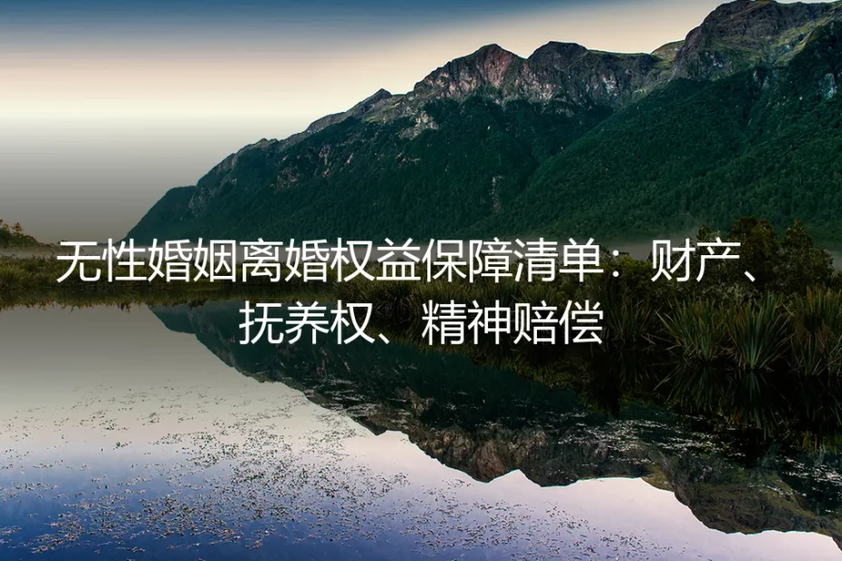 无性婚姻离婚权益保障清单:财产、抚养权、精神赔偿实操避坑指南
