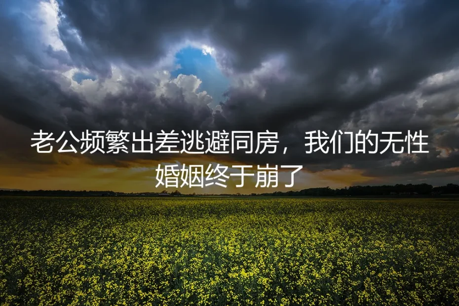 老公频繁出差逃避同房，我们的无性婚姻终于崩了