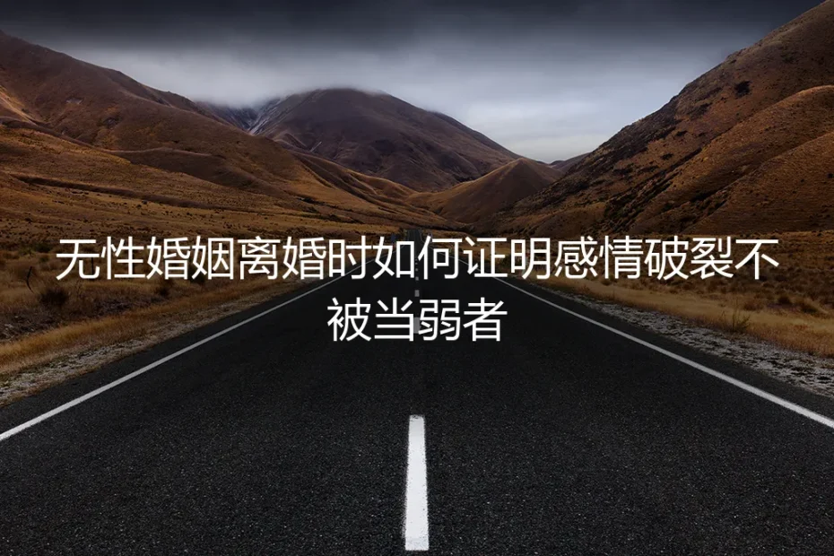 无性婚姻离婚时,如何证明感情破裂不被当弱者?保姆级实操指南