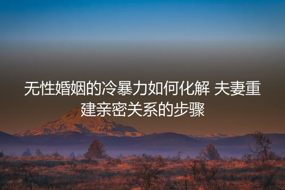 无性婚姻的冷暴力如何化解?夫妻重建亲密关系的保姆级实操指南