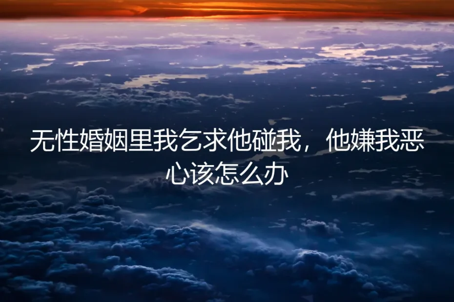无性婚姻里我乞求他碰我，他嫌我恶心，我该怎么办？